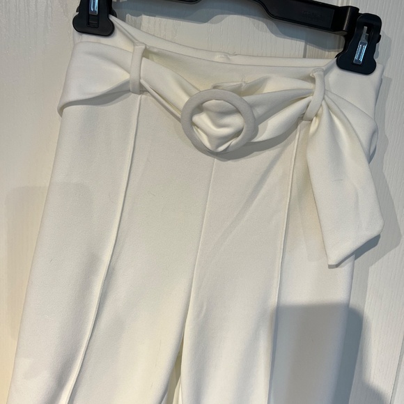 Fashion Nova White Flare Dress Pants - Size Small - Picture 3 of 4
